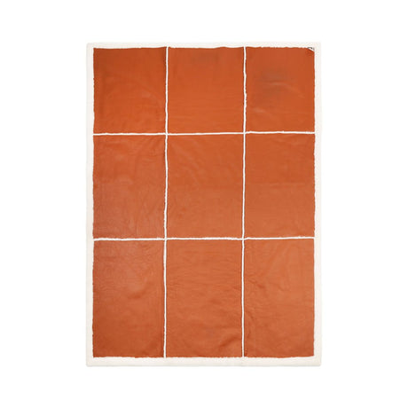 Addison Throw | Double Face Sheepskin | Short Wool Leather Brown/Ivory