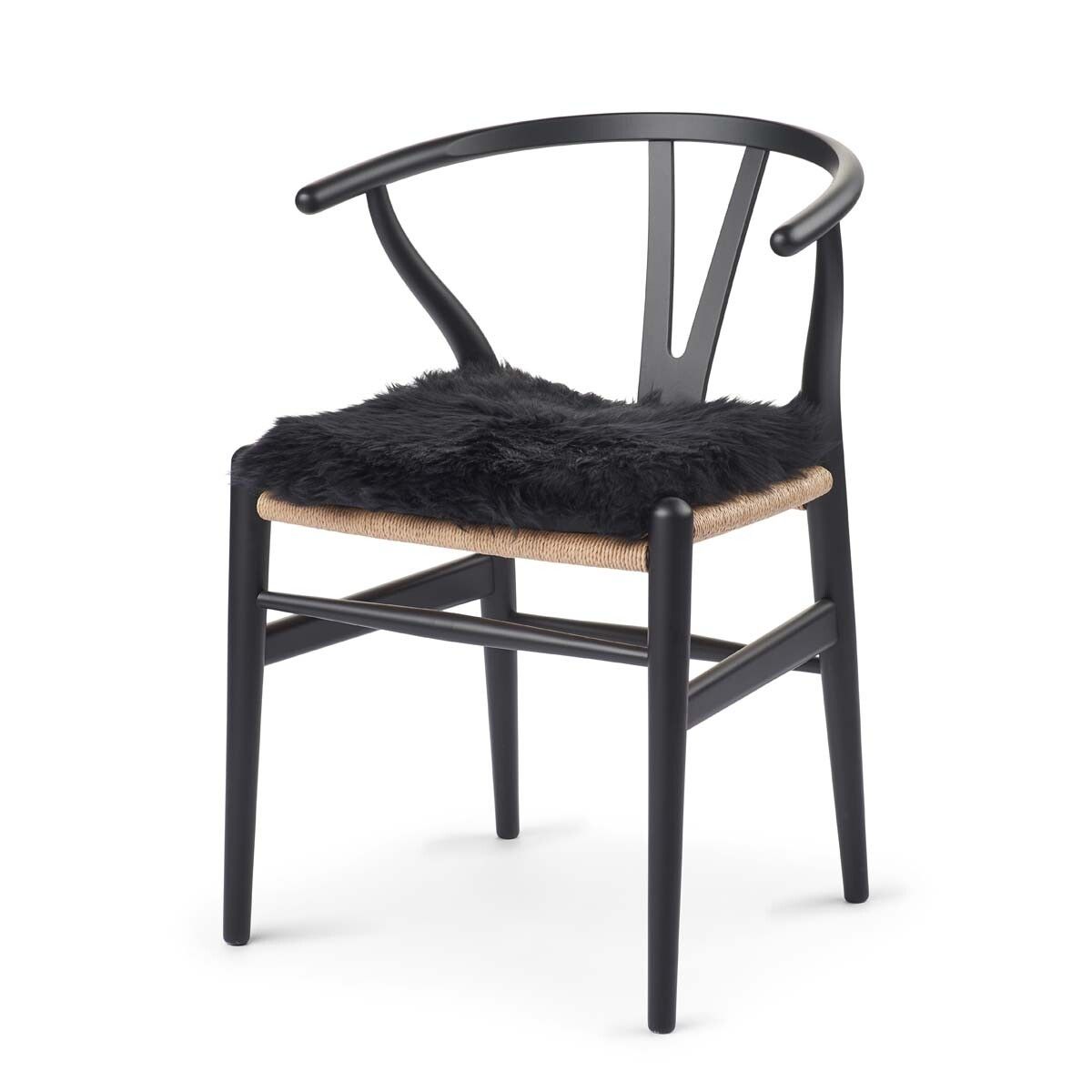 Long Wool Sheepskin Seat Cover Filling 37x37 cm