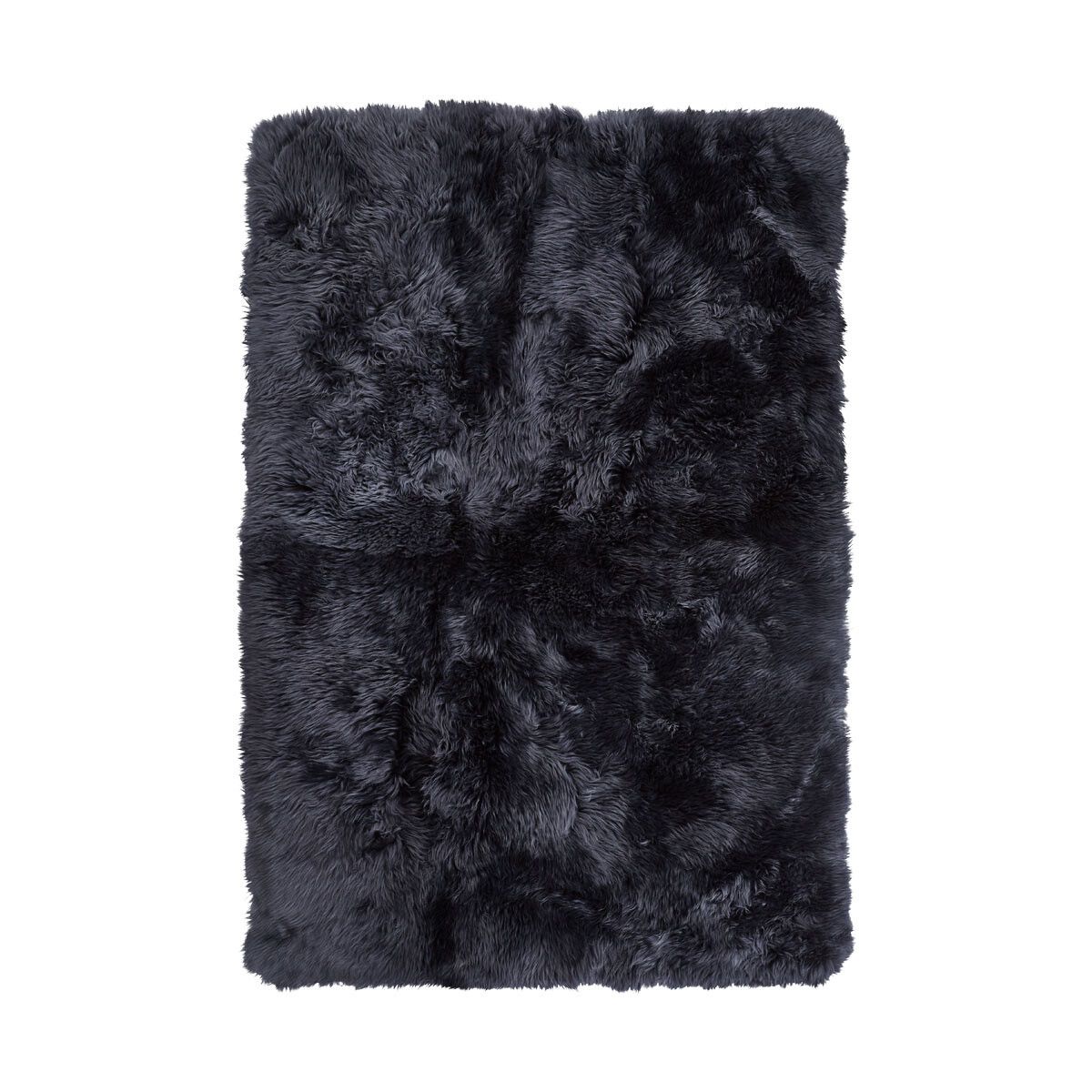 Long Wool Sheepskin Design Rug  | Navy | 120x180 cm  | 170x240 cm Navy