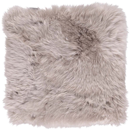Long Wool Sheepskin Seat Cover | With Filling | 37x37 cm Dove
