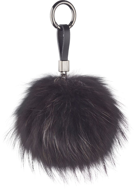 Pom Pom Keyring  Black