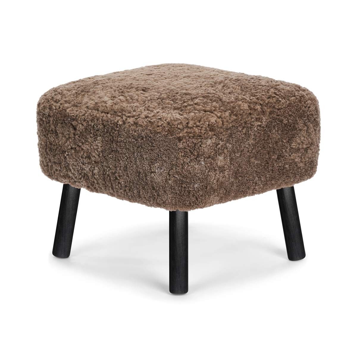 Emil Foot Rest | Short Wool Taupe