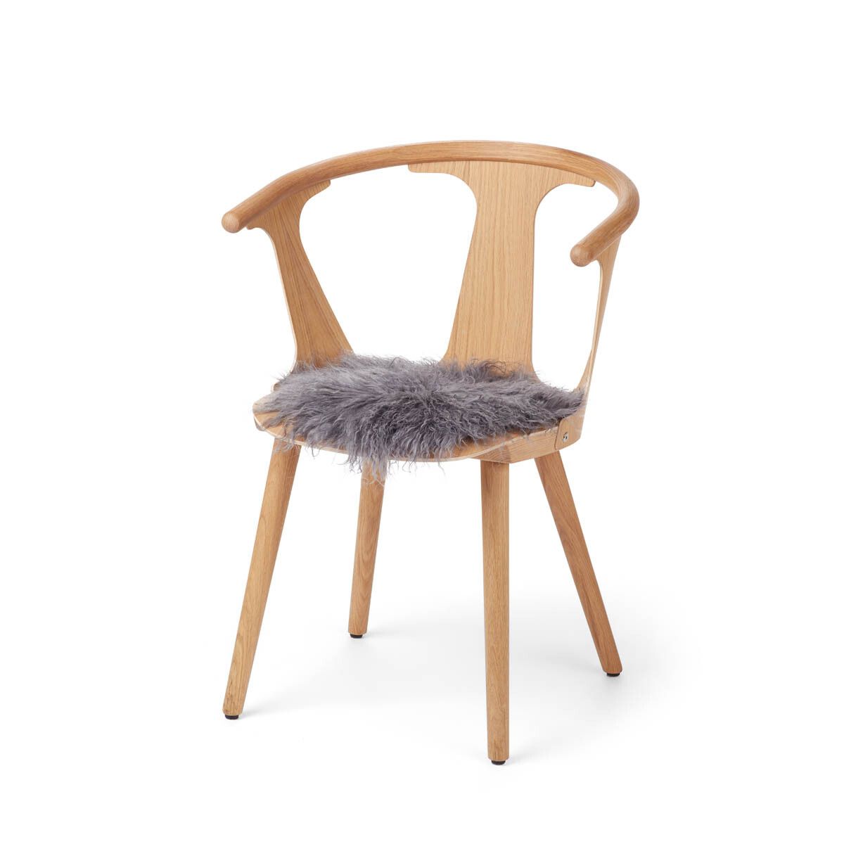 Seat Cover | Long Wool | ø34 cm Steel