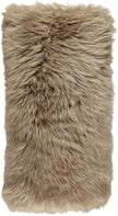 Long Wool Sheepskin Cushion | 28x56 cm Taupe