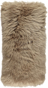 Long Wool Sheepskin Cushion | 28x56 cm Taupe
