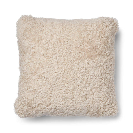 Short Wool Sheepskin Cushion | Two-sided |52x52 cm  | 34x52 cm  Beige/Pearl
