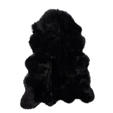 Giant Sheepskin Rug | Long Wool | New Zealand | 104x150 cm Black