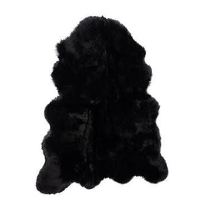 Giant Sheepskin Rug | Long Wool | New Zealand | 104x150 cm Black