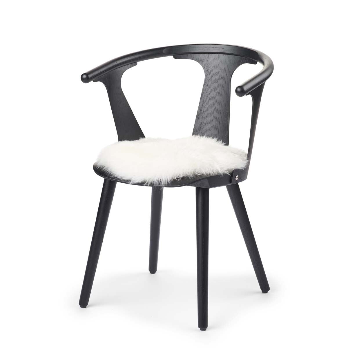 Long Wool Sheepskin Seat Cover | Ø38 cm Ivory