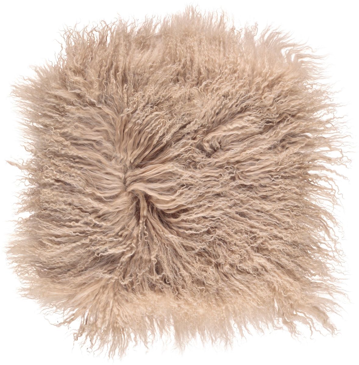 Mongolian Curly Cushion | 40x40 cm Warm Sand