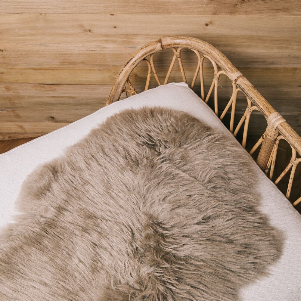 Merino Double Sheepskin | Long Wool | 170x60 cm Taupe
