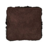Seat Cover | With Backing | Long Wool | New Zealand | 40x40 cm Chocolate