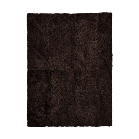 Short Wool Curly Sheepskin Design Rug Cappuccino