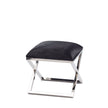 Stool Of Cow Hide | 45x45x45 cm Solid Black