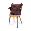 Sheepskin Cushion | Long Wool | New Zealand | 50x50 cm Aubergine