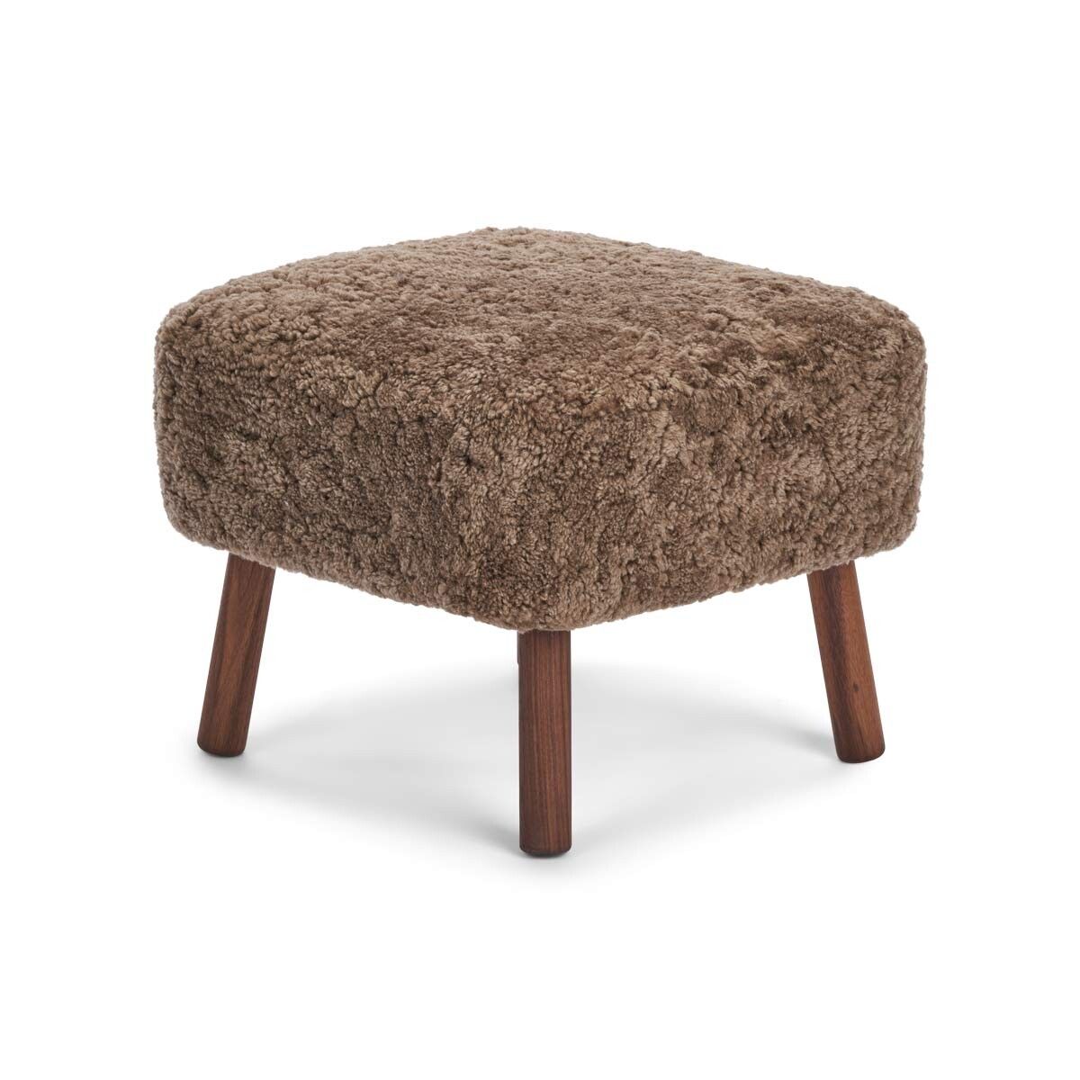 Emil Foot Rest | Short Wool Taupe