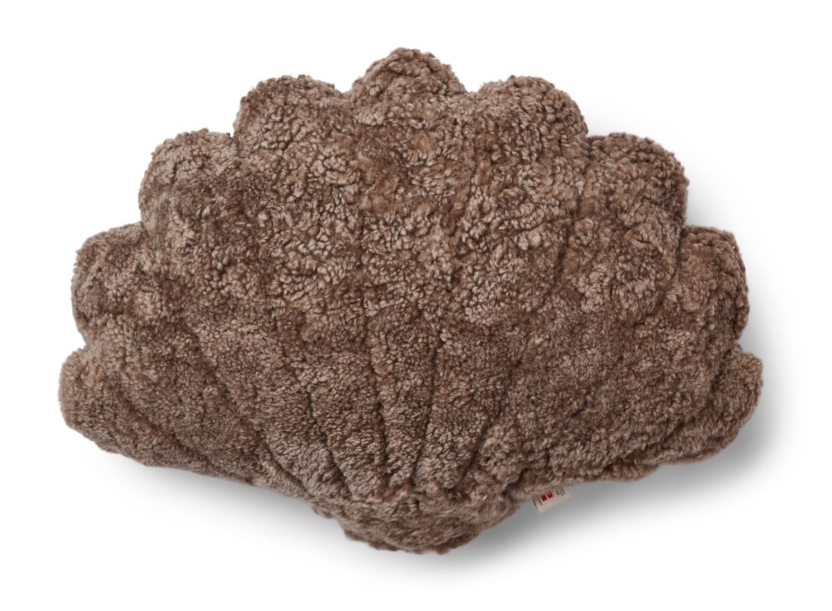 Short Wool Shell Cushion | Small | Medium | Large Taupe