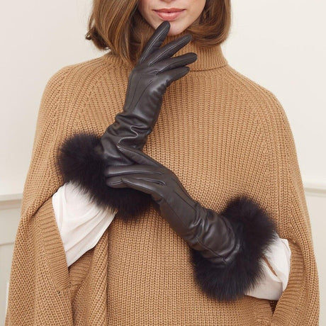 Pixie Long Gloves Black