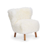 Emily Lounge Chair | Long Wool Snow White