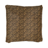 Premium Cowhide Cushion | Doublesided | Pattern  Yellow/Brown/Black Leopard Print