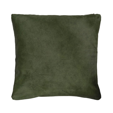 Premium Cowhide Cushion | Doublesided | Pattern  Khaki Green