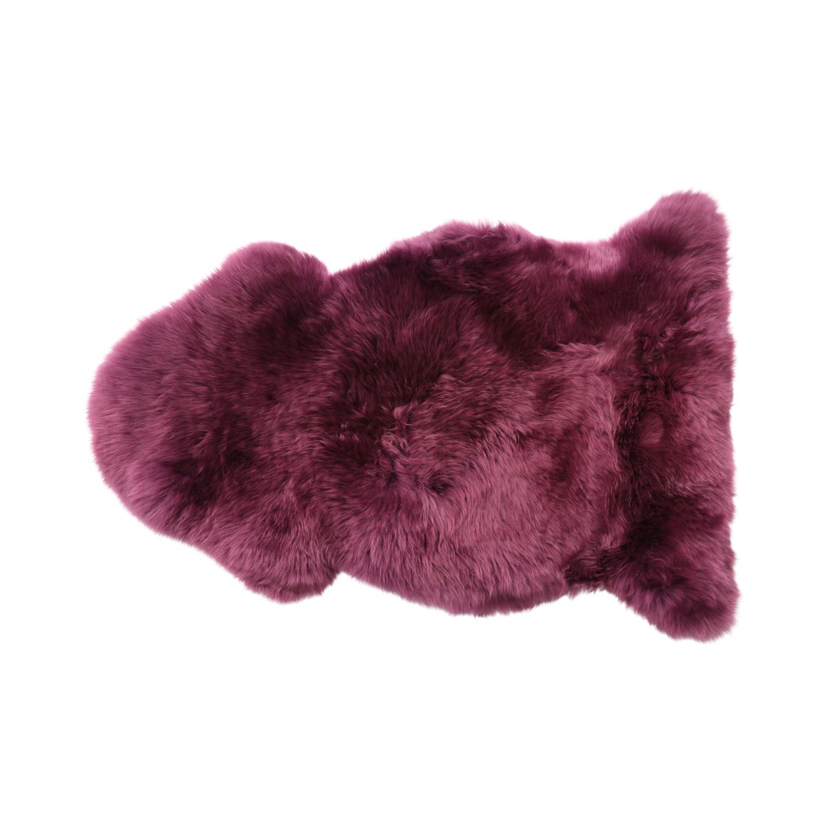 Merino Sheepskin Dyed | New Zealand | Long Wool | approx. 90x60 cm Aubergine