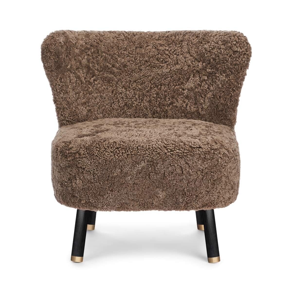 Emil Lounge Chair | Short Wool Taupe