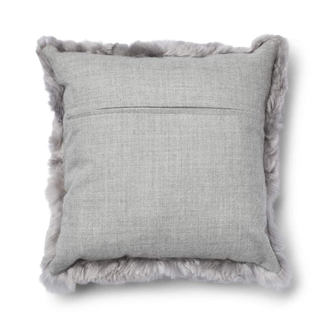 Alpaca Cushion | Long Wool Light Grey