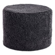 Short Wool Curly Sheepskin Pouf