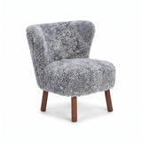 Emily Lounge Chair | Short Wool Light Grey