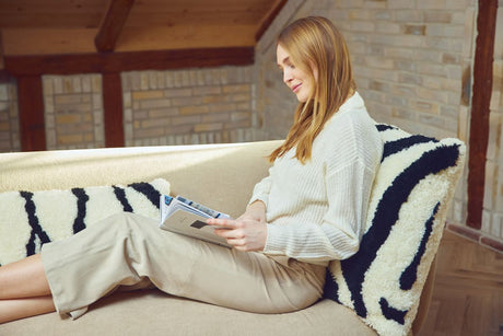 Zebra Cushion | Doublesided | 30x60 cm Black/Ivory