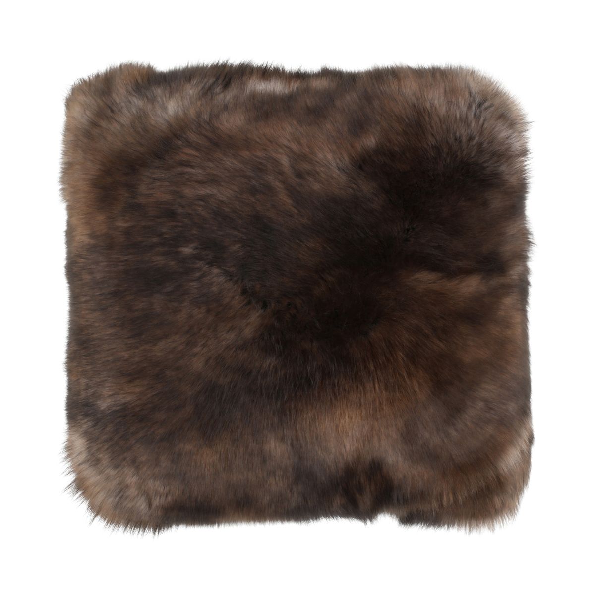 Toscana Lamb Cushion | Long Wool | Doublesided Dark Brown