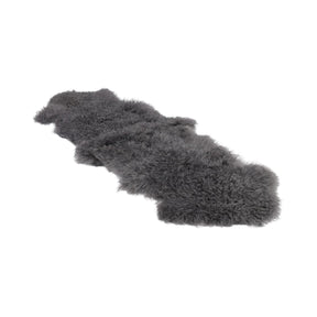 Double Mongolian Sheepskin | 150x50 cm Steel