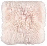 Long-Wool Sheepskin Cushion | 50x50 cm Candy