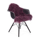 Curly Sheepskin | Tibetan | 85x50 cm Aubergine