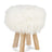 Theo Stool + Cover | Oak Legs | Mongolian Sheepskin