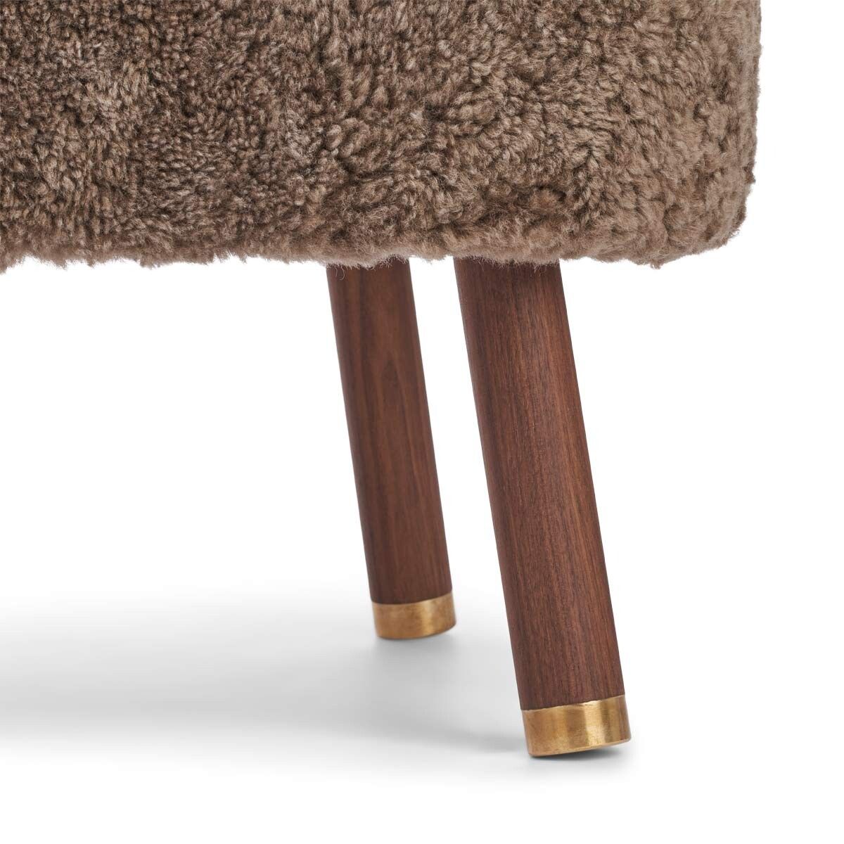 Emil Foot Rest | Short Wool Taupe