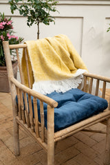 Throw of Mohair Wool Mustard