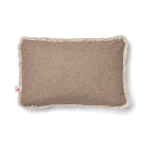 Short Wool Sheepskin Cushion | Two-sided |52x52 cm  | 34x52 cm  Beige/Pearl