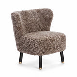 Emil Lounge Chair | Short Wool Cappuccino