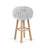 Theo Bar Stool + Cover | Oak Legs | Tibet Sheepskin Light Grey