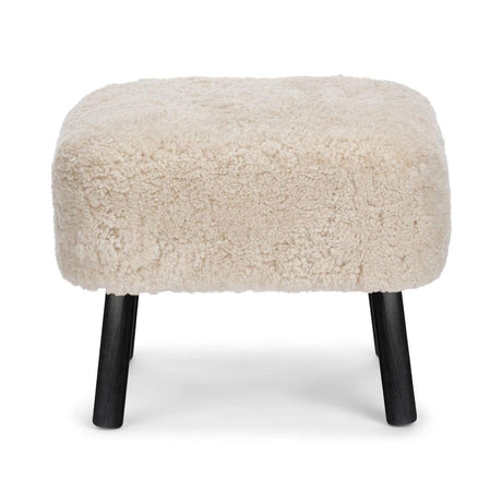 Emil Foot Rest | Short Wool Pearl