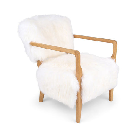 Lina Lounge Chair | New Zealand Sheepskin | Long Wool