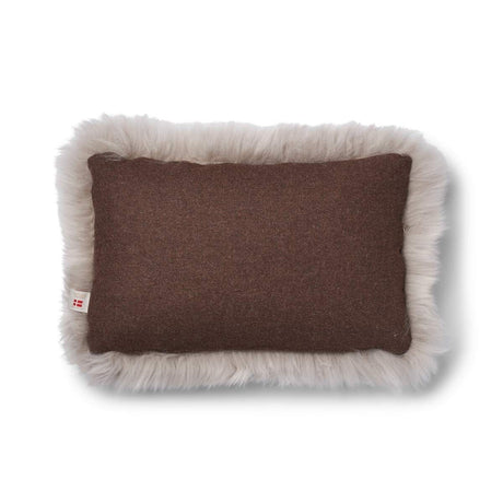 Long-Wool Sheepskin Cushion | 34x52 cm Brown/Dove