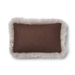 Long Wool Sheepskin Cushion | 52x52 cm | 34x52 cm Brown/Dove