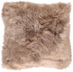 Long-Wool Sheepskin Cushion | 35x35 cm Taupe