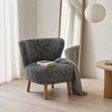 Emil Lounge Chair | Short Wool Anthracite