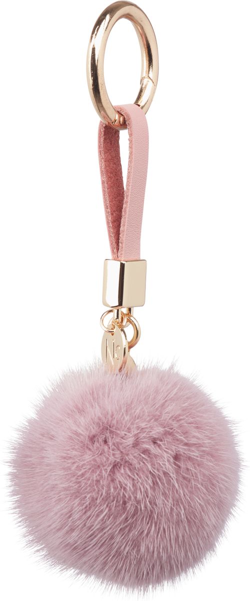 Pom Pom Keyring Leather Strap