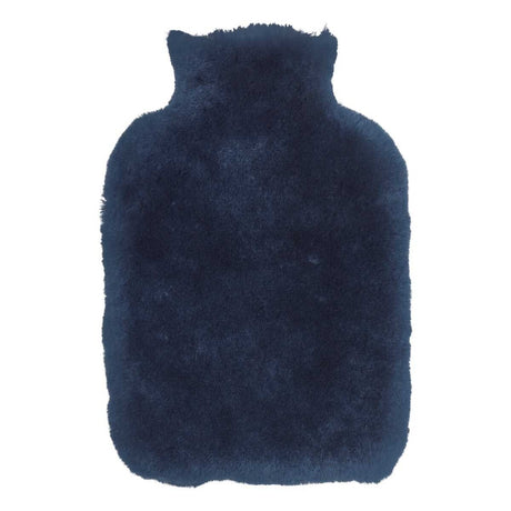 Moccasin Hot Water Bottle Navy Blue