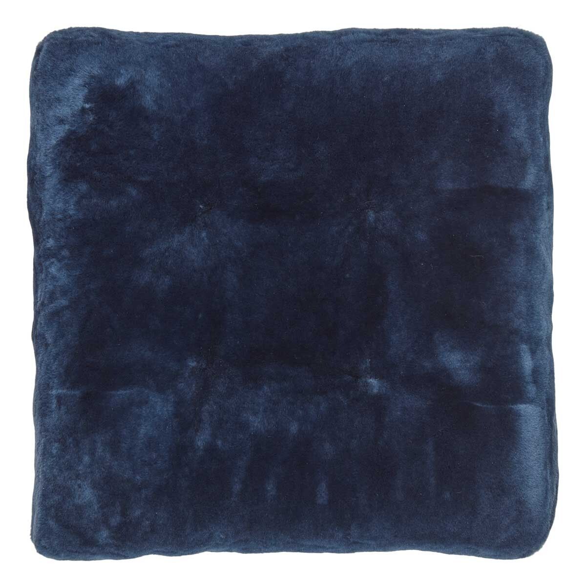 Moccasin Seat Cover | Calfleather backing Navy Blue